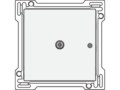 Afwerkingsset voor 1-kanaals inbouw RF-ontvanger met enkelpolig (potentiaalvrij) schakelcontact of inbouw RF-ontvanger met rolluikfunctie, white