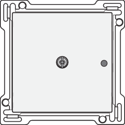 Afwerkingsset voor 1-kanaals inbouw RF-ontvanger met enkelpolig (potentiaalvrij) schakelcontact of inbouw RF-ontvanger met rolluikfunctie, white 