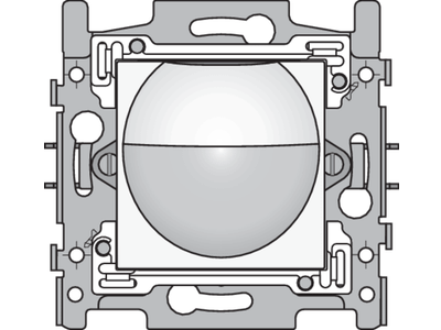 Bewegingsmelder 180 ° met schakelcontact 10 A, 230 V, 8 m, Wit