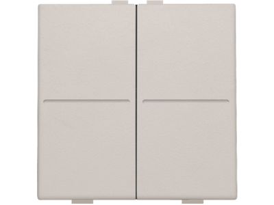 Tweevoudige toets voor draadloze schakelaar of drukknop met 4 bedieningsknoppen, light grey