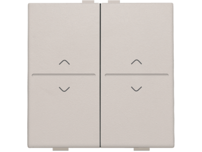 Tweevoudige toets met pijltjes 'op' en 'neer' voor draadloze schakelaar of drukknop met 4 bedieningsknoppen, light grey