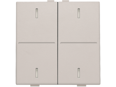 Tweevoudige toets voor drukknop met 4 bedieningsknoppen en 4 feedbackleds, light grey