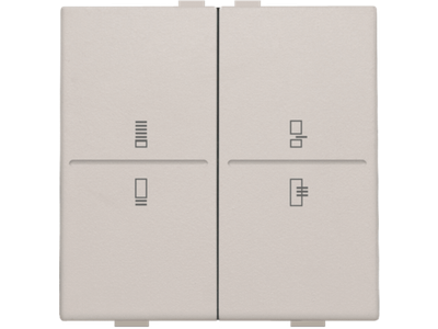 Tweevoudige toets met regime-opdruk voor drukknop met 4 bedieningsknoppen en 4 feedbackleds voor regime-opdruk, light grey