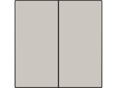 Afwerkingsset voor dubbele elektronische schakelaar of drukknop, light grey