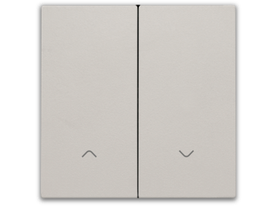 Afwerkingsset voor dubbele elektronische rolluikschakelaar, light grey