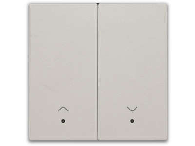 Afwerkingsset met lens voor dubbele elektronische rolluikschakelaar,light grey