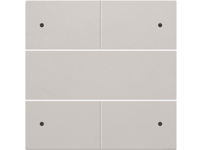 Afwerkingsset voor 4-voudige potentiaalvrije drukknop 24 V met leds, light grey