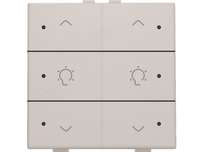 Dubbele dimbediening met led voor Niko Home Control, light grey