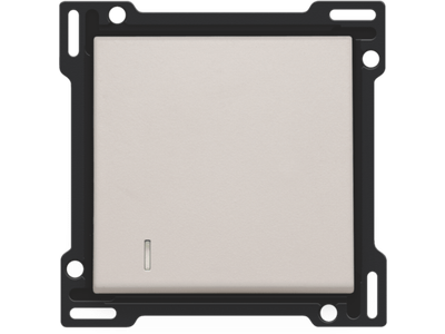 Afwerkingsset met lens voor enkelvoudige schakelaar of drukknop, light grey