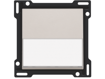 Afwerkingsset met tekstveld voor enkelvoudige schakelaar of drukknop, light grey