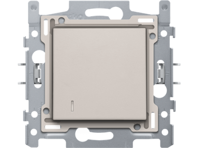 Hotelkaartschakelaar, sokkel, schroefklemmen en afwerkingsset light grey