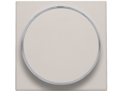 Afwerkingsset met doorschijnende ring zonder symbool voor drukknop 6 A met amberkleurige led met E10-lampvoet, light grey