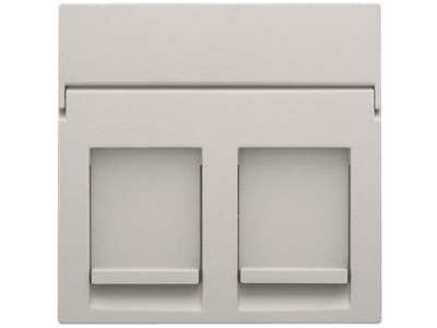 Centraalplaat data 2x RJ, light grey