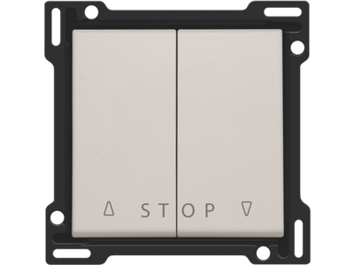 Afwerkingsset voor tweevoudige rolluikdrukknop voor elektronische sturingen, light grey