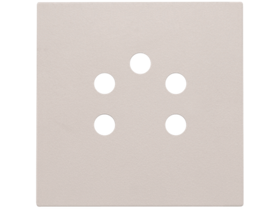 Afwerkingsset voor 5-polige telefooncontactdoos, light grey
