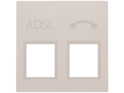 Centraalplaat adsl - tel, light grey
