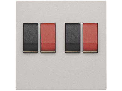 Afwerkingsset voor tweevoudige luidsprekeraansluiting, light grey