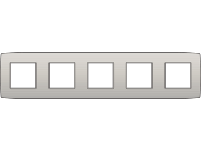 Vijfvoudige afdekplaat met 71 mm centerafstand Niko Original light grey