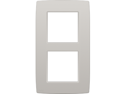 Tweevoudige afdekplaat met 60 mm verticale centerafstand Niko Original light grey