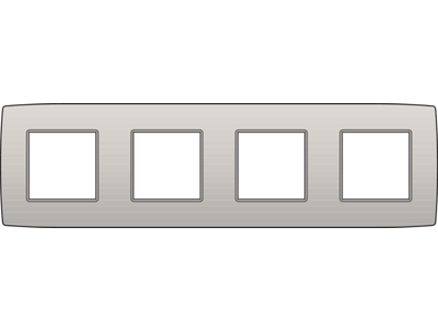 Viervoudige afdekplaat met 71 mm centerafstand Niko Original light grey