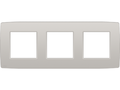 Drievoudige afdekplaat met 71 mm centerafstand Niko Original light grey
