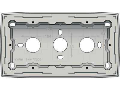 Dubbele opbouwdoos voor alle apparaten uit de Original-reeks, Light grey