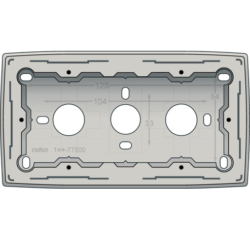 Boîte double en saillie pour tous les appareils de la série Original, Light Grey  Niko