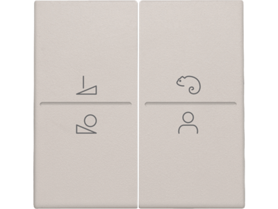 Afwerkingsset voor ledbediening met draadloze schakelaar, light grey