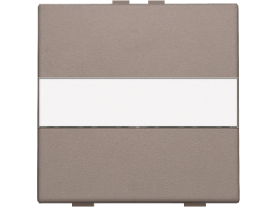 Enkelvoudige toets met tekstveld voor draadloze schakelaar of drukknop met 2 bedieningsknoppen, greige