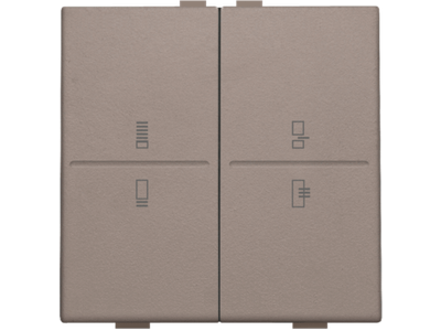 Tweevoudige toets met regime-opdruk voor drukknop met 4 bedieningsknoppen en 4 feedbackleds voor regime-opdruk, greige