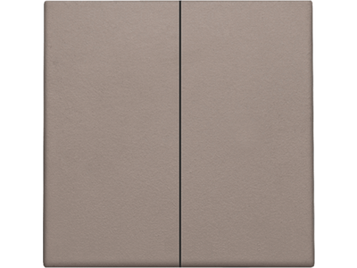 Afwerkingsset voor dubbele elektronische schakelaar of drukknop, greige