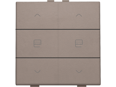 Dubbele motorsturingsbediening voor Niko Home Control, greige