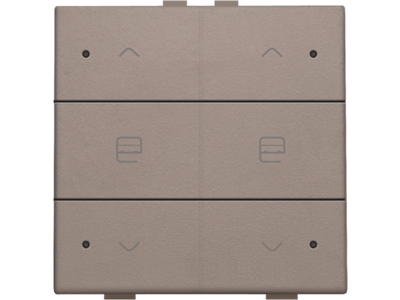 Dubbele motorsturingsbediening met led voor Niko Home Control, greige