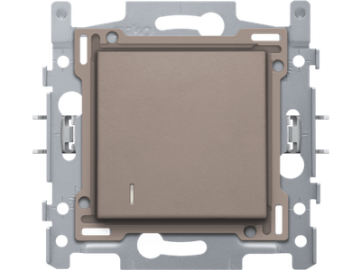 Hotelkaartschakelaar, sokkel, insteekklemmen en afwerkingsset, greige