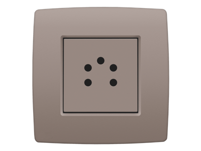 Afwerkingsset voor 5-polige telefooncontactdoos, greige