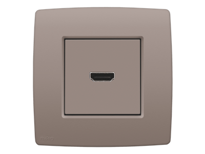 Afwerkingsset met HDMI-naar-schroefaansluiting, greige