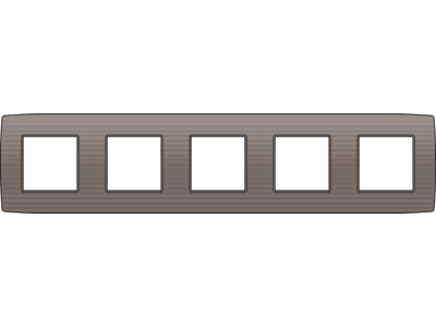 Vijfvoudige afdekplaat met 71 mm centerafstand Niko Original greige