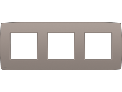 Drievoudige afdekplaat met 71 mm centerafstand Niko Original greige