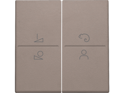 Afwerkingsset voor ledbediening met draadloze schakelaar, greige