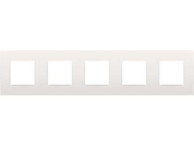 Vijfvoudige afdekplaat met 71 mm centerafstand Niko Intense white