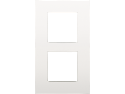 Tweevoudige afdekplaat met 60 mm verticale centerafstand Niko Intense white