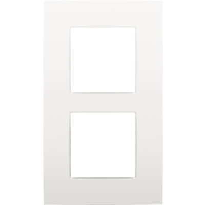 Tweevoudige afdekplaat met 60 mm verticale centerafstand Niko Intense white  Niko