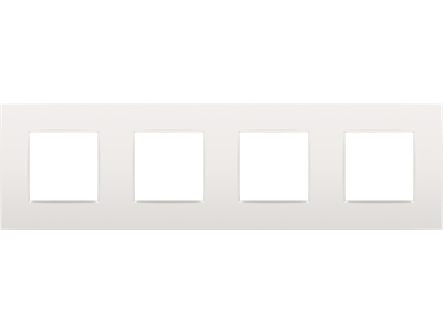 Viervoudige afdekplaat met 71 mm centerafstand Niko Intense white