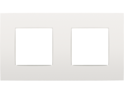 Tweevoudige afdekplaat met 71 mm centerafstand Niko Intense white