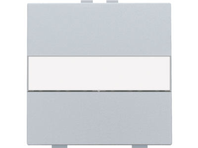 Enkelvoudige toets met tekstveld voor draadloze schakelaar of drukknop met 2 bedieningsknoppen, sterling