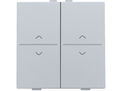 Tweevoudige toets met pijltjes 'op' en 'neer' voor draadloze schakelaar of drukknop met 4 bedieningsknoppen, sterling