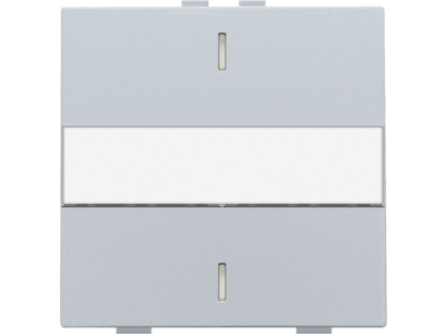 Enkelvoudige toets met tekstveld voor drukknop met 2 bedieningsknoppen en 1 of 2 feedbackleds, sterling