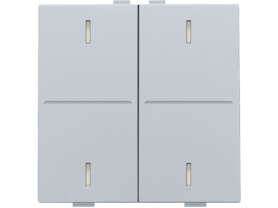 Tweevoudige toets voor drukknop met 4 bedieningsknoppen en 4 feedbackleds, sterling