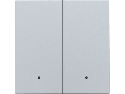 Afwerkingsset met lens voor dubbele elektronische schakelaar of drukknop, sterling