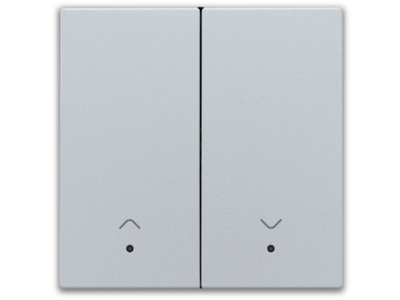 Afwerkingsset met lens voor dubbele elektronische rolluikschakelaar,sterling